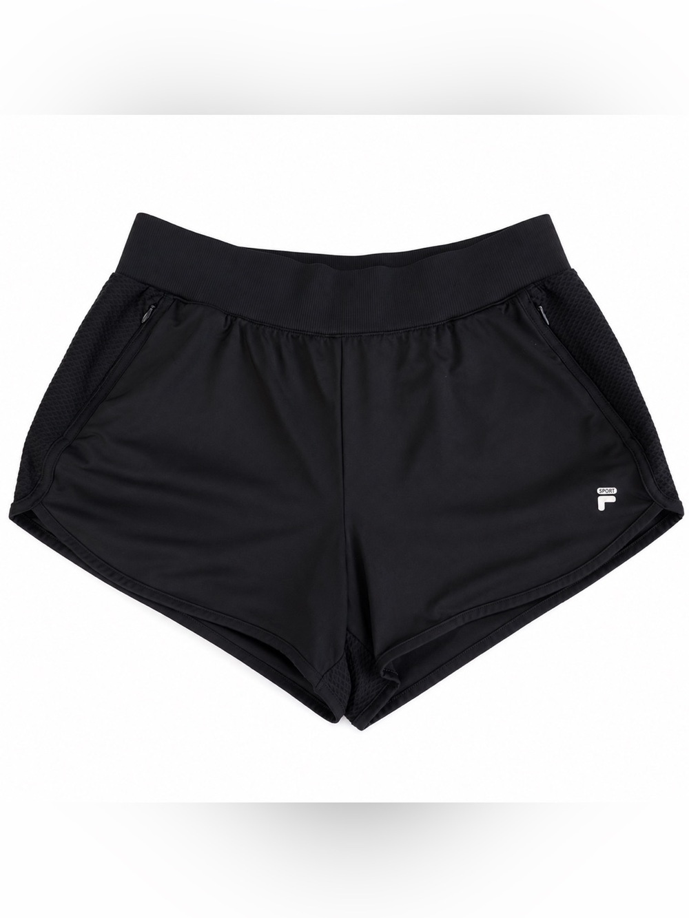 Fila Sport Black Athletic Zip-Pocket Training Shorts Size Medium
